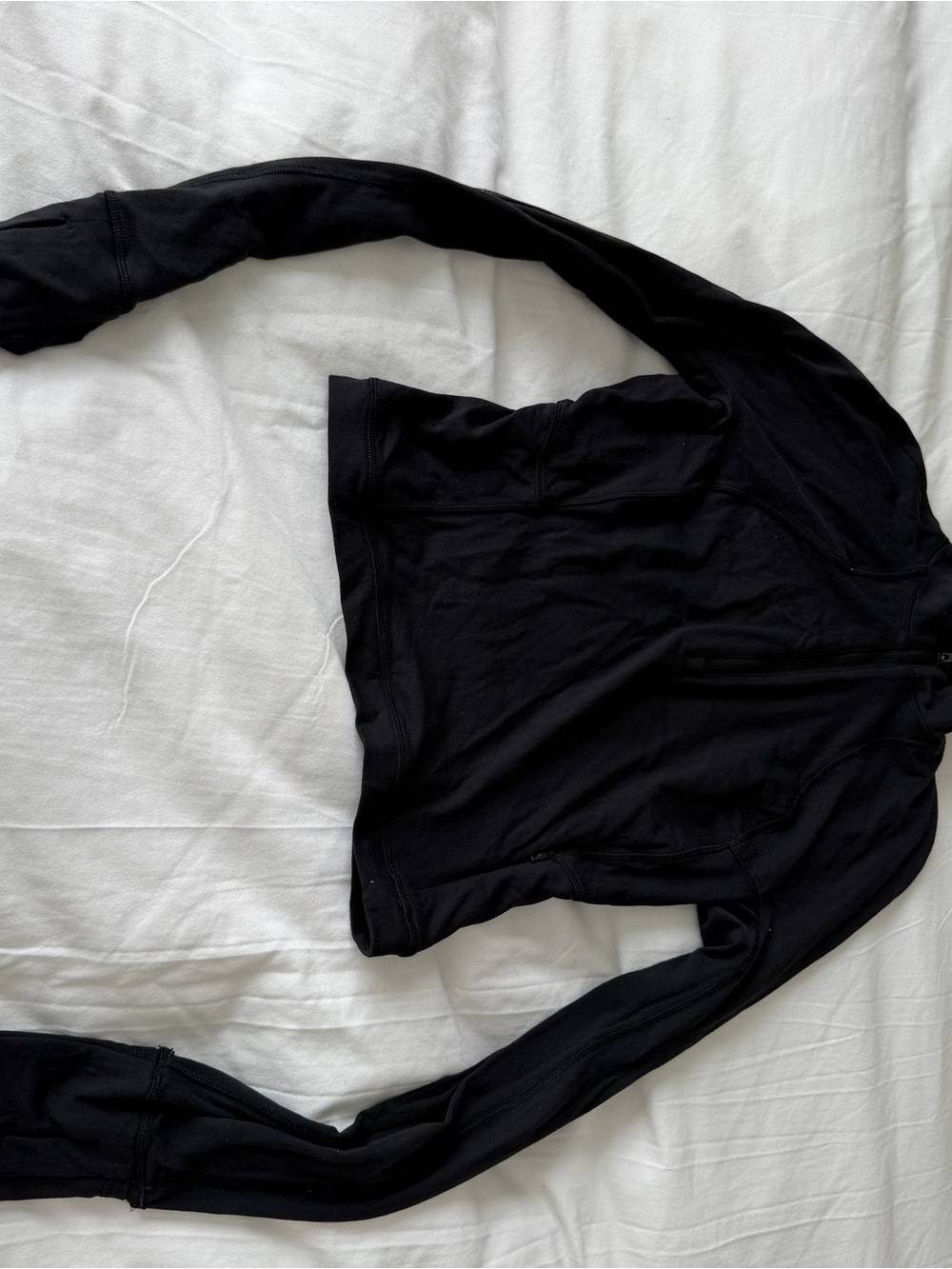 lululemon athletica It’s Rulu Run Cropped Half Zip Black Women's Pullover